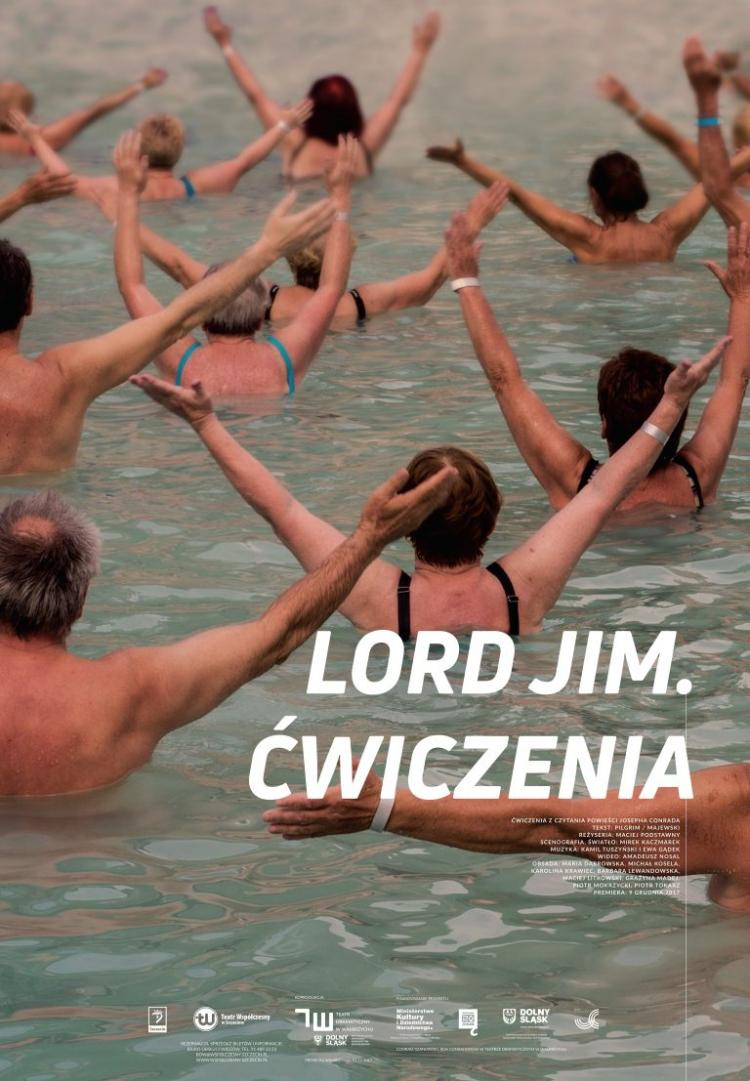 Plakat "Lord Jim. Ćwiczenia z czytania powieści Josepha Conrada". Źródło: Teatr Współczesny w Szczecinie