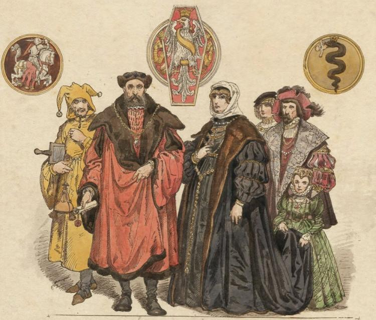 Zygmunt Stary i Bona Sforza z dworem - obraz Jana Matejki. Źródło: Wikimedia Commons