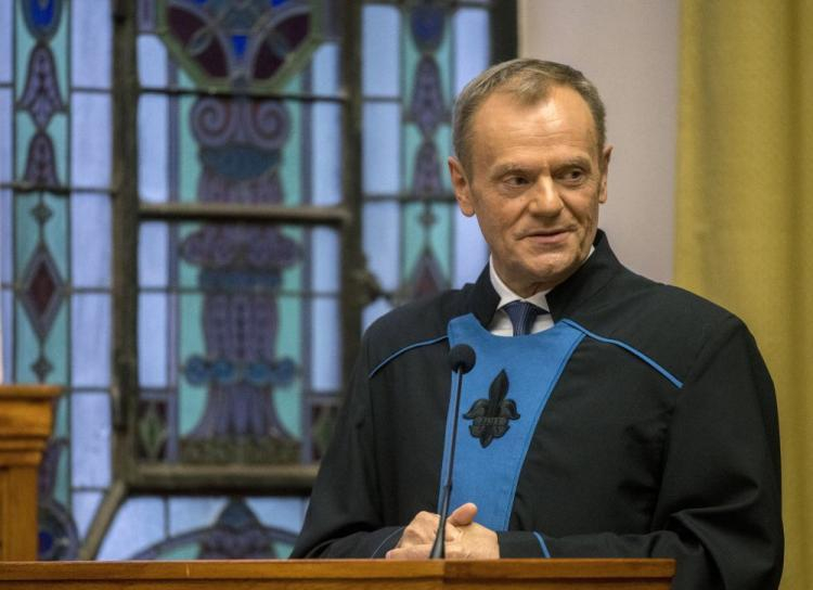 Donald Tusk doktorem honoris causa Uniwersytetu w Peczu. Fot. PAP/EPA