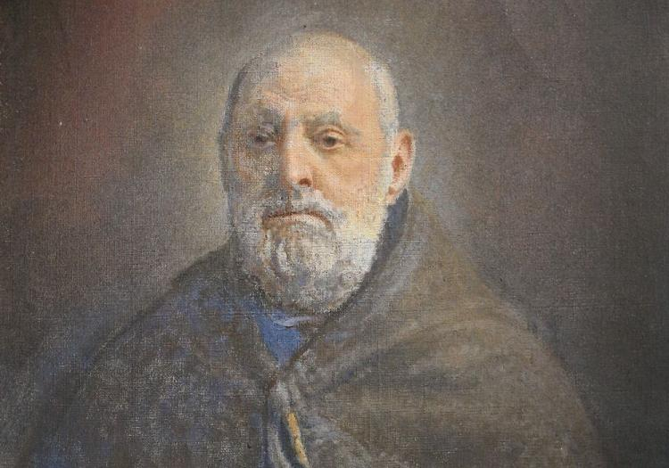 Obraz "Portret Św. Brata Alberta" autorstwa Leona Wyczółkowskiego. Fot. PAP/S. Rozpędzik