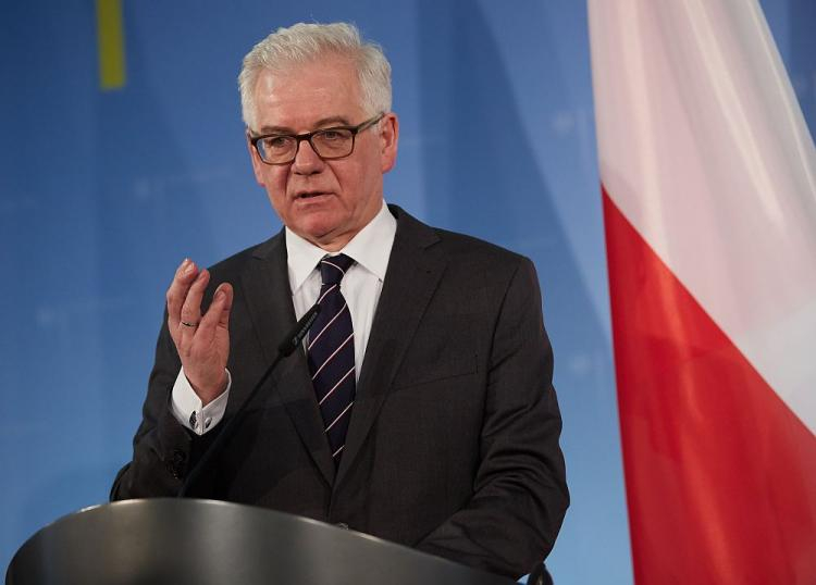 Szef MSZ Jacek Czaputowicz. Berlin, 17.01.2018. Fot. PAP/EPA