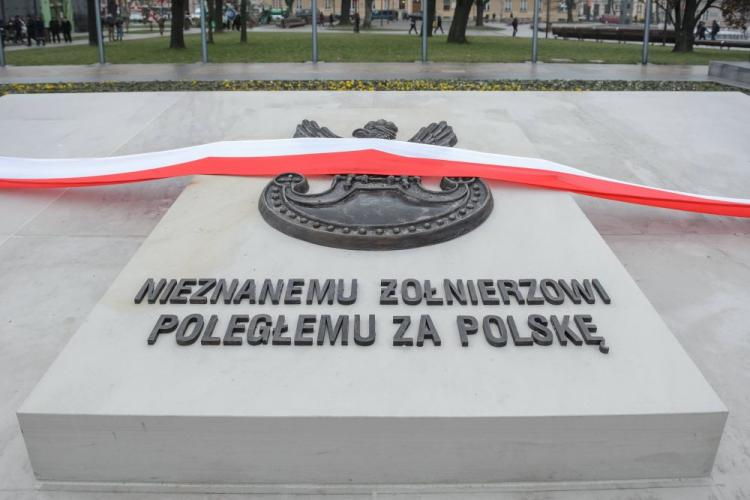 Uroczystości odsłonięcia odnowionego Pomnika Nieznanego Żołnierza w Lublinie. Fot. PAP/W. Pacewicz