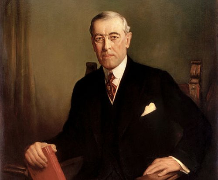 Portret prezydenta Thomasa Woodrowa Wilsona. Fot. Biały Dom. Źródło: Wikimedia Commons