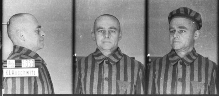 Fotografia obozowa rotmistrza Witolda Pileckiego, założyciela Związku Organizacji Wojskowej w KL Auschwitz. Fot. Państwowe Muzeum Auschwitz-Birkenau