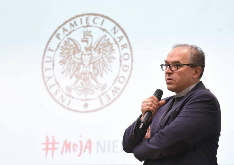 Naczelnik krakowskiego Biura Edukacji Publicznej IPN Maciej Korkuć podczas konferencji prasowej na temat spotu wideo poświęconego Żołnierzom Wyklętym, 28 bm. przygotowanego przez krakowski oddział IPN na Narodowy Dzień Pamięci Żołnierzy Wyklętych. Fot. PAP/J. Bednarczyk