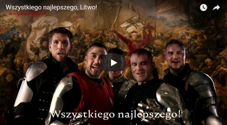 Film z życzeniami Polaków na stulecie odzyskania przez Litwę niepodległości na profilu Programu "Niepodległa" w serwisie Youtube