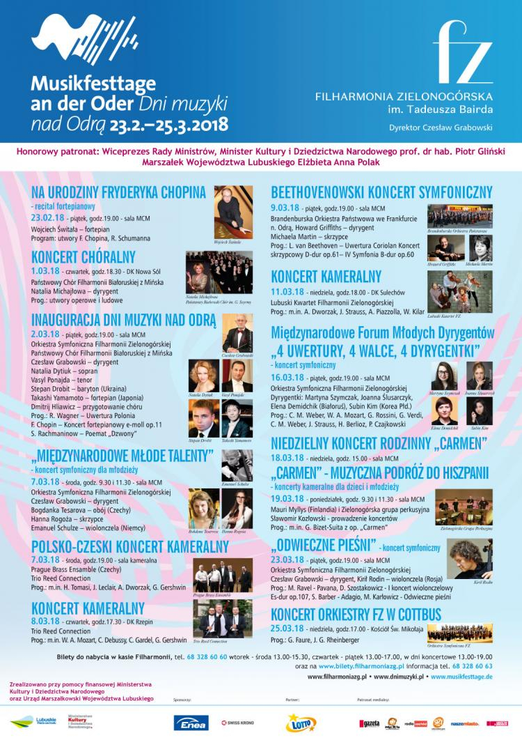 Międzynarodowy Festiwal „Dni Muzyki nad Odrą” 2018