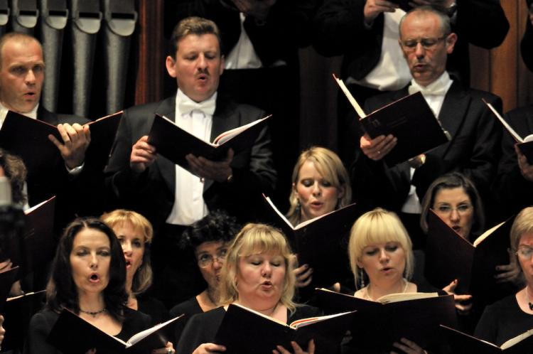 Chór Filharmonii Narodowej w Warszawie. Fot. PAP/ M. Rozwadowski