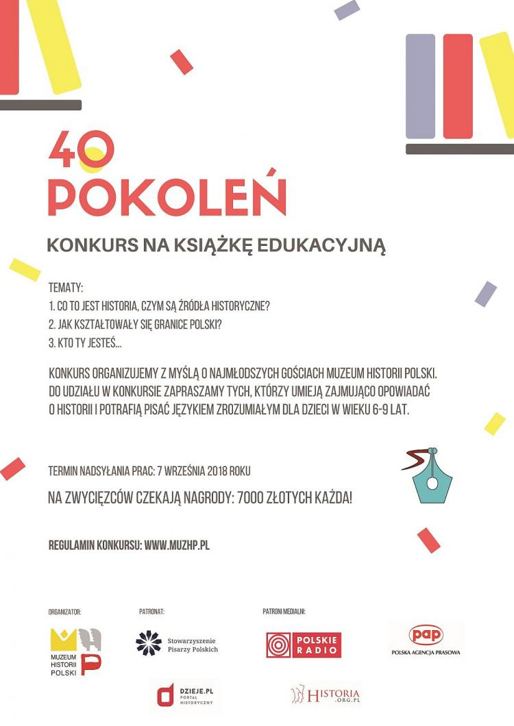 Konkurs literacko-edukacyjny „40 Pokoleń”