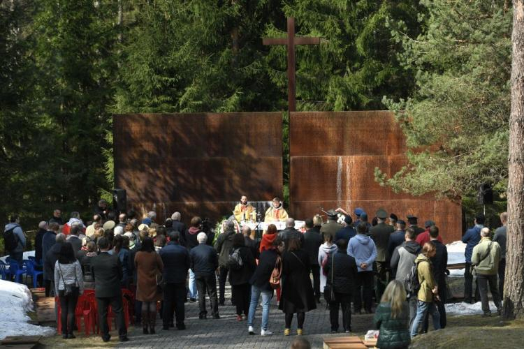 Uroczyste obchody 78. rocznicy zbrodni katyńskiej na Polskim Cmentarzu Wojennym w Katyniu. Fot. PAP/W. Pacewicz