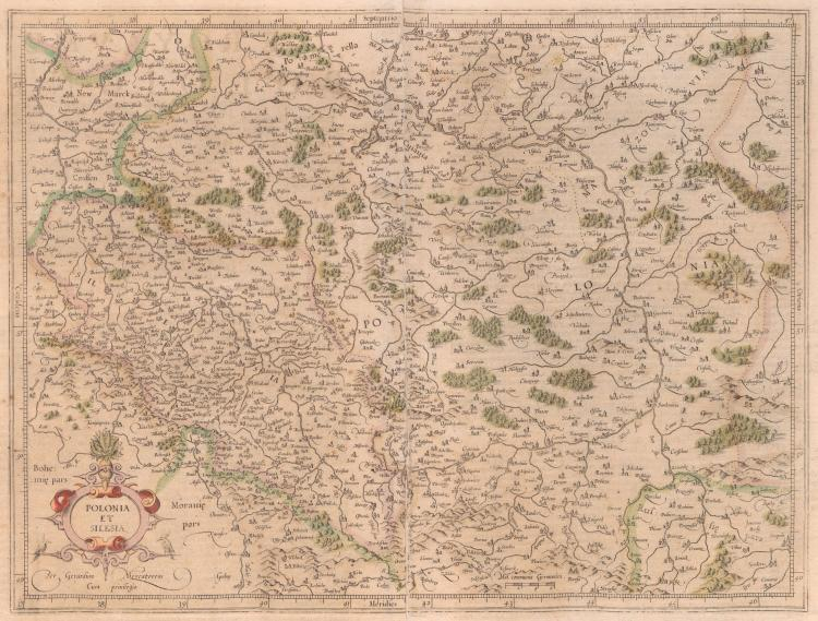 “Polonia et Silesia”, Gerard Mercator, 1633. Źródło: Biblioteka Uniwersytetu Łódzkiego