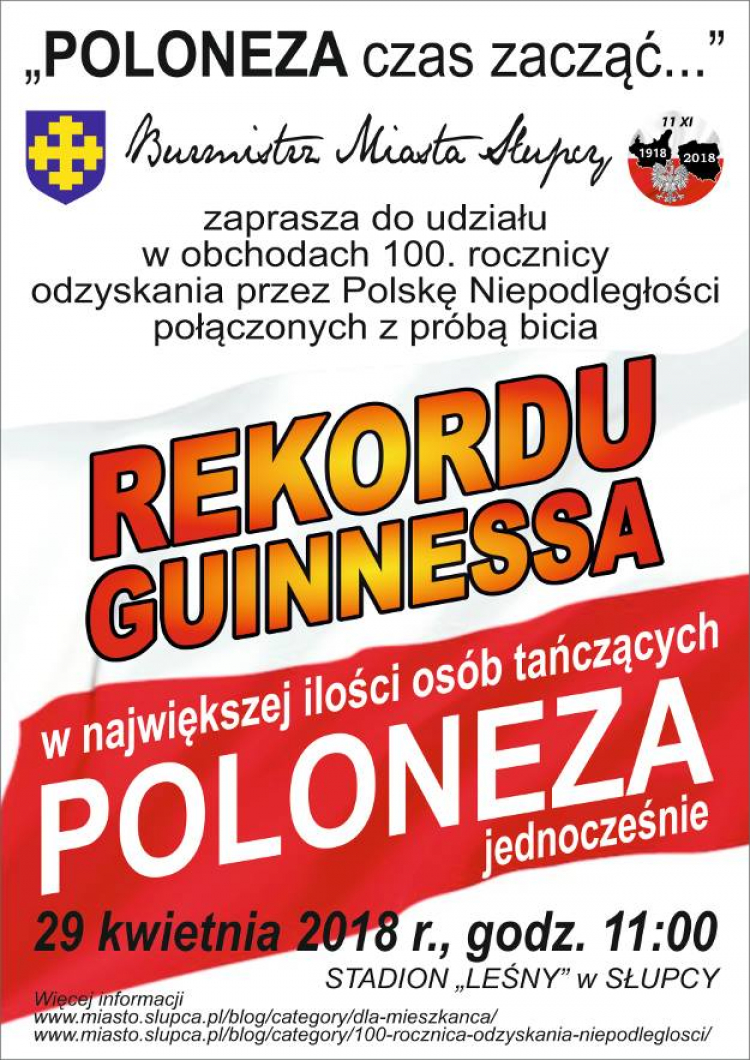 Próba pobicia rekordu Guinnessa w tańczeniu poloneza w Słupcy