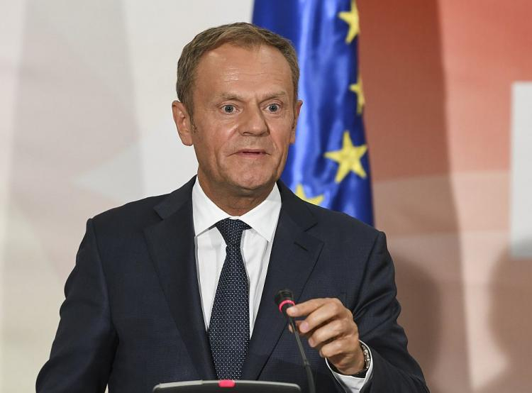 Przewodniczący Rady Europejskiej Donald Tusk. Fot. PAP/EPA