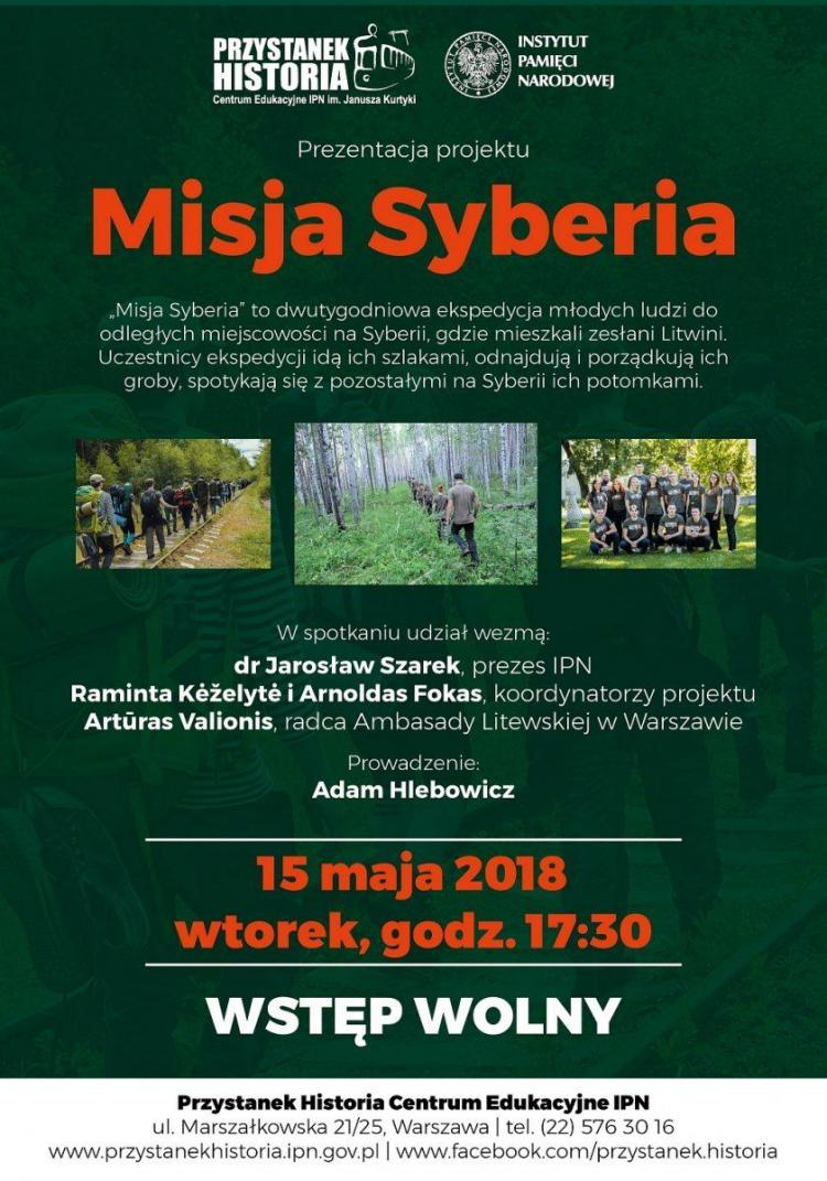 Projekt "Misja Syberia". Źródło: IPN