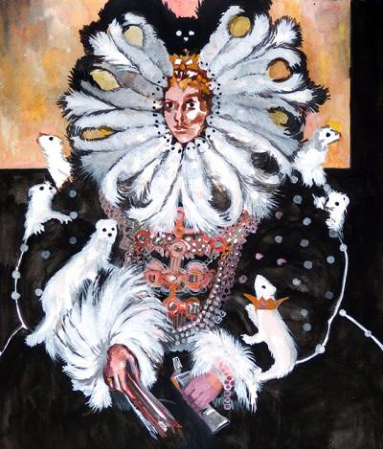 Pola Dwurnik, Królowa Malarstwa z gronostajami. Źródło: Galeria Bielska BWA