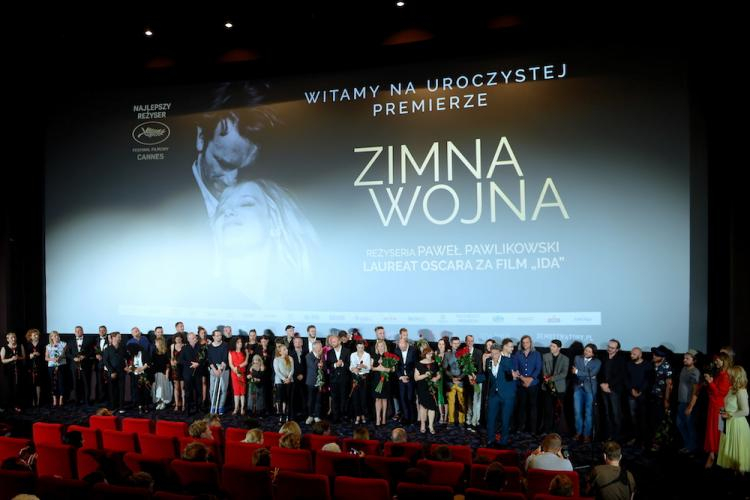 Uroczysta premiera nagrodzonego w Cannes filmu "Zimna wojna" w reżyserii Pawła Pawlikowskiego, odbyła się 28 bm. w warszawskim Kinie Cinema City Sadyba. Fot. PAP/S. Leszczyński