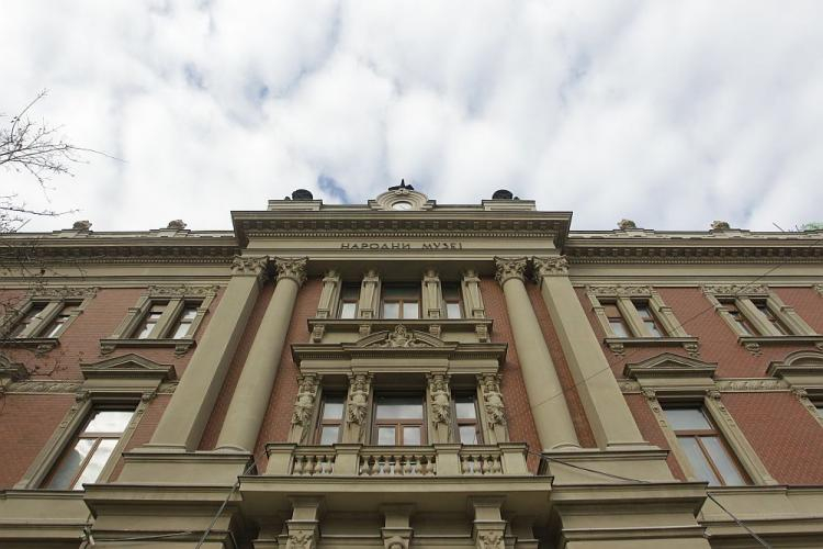 Gmach Muzeum Narodowego w Belgradzie podczas renowacji. 01.2018. Fot, PAP/EPA