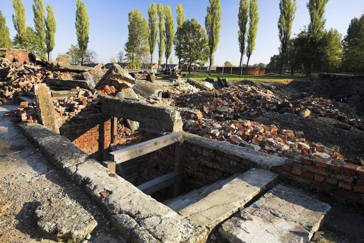 Ruiny krematorium w Auschwitz II-Birkenau. Fot. PAP/J. Ochoński