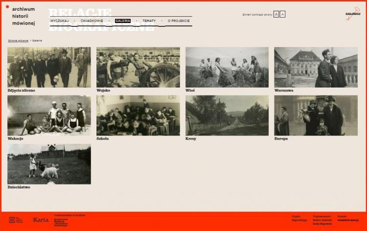 Portal www.relacjebiograficzne.pl - projekt Archiwum Historii Mówionej DSH i Ośrodka KARTA