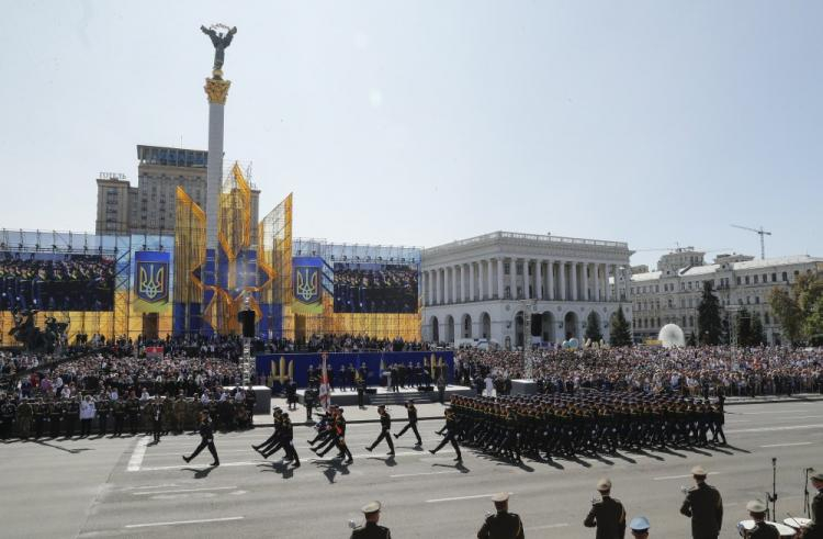 Parada wojskowa w 27. rocznicę niepodległości Ukrainy. Kijów, 24.08.2018. Fot. PAP/EPA