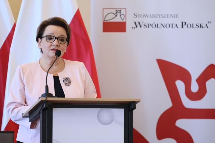 Anna Zalewska podczas otwarcia Światowego Forum Edukacji Polonijnej. Fot. PAP/P. Supernak