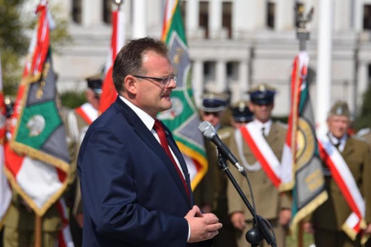 Jan Józef Kasprzyk podczas obchodów Dnia Żołnierza Górnika. Źródło: Urząd do Spraw Kombatantów i Osób Represjonowanych