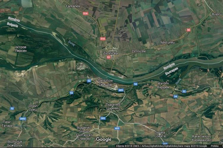 Swisztow w Bułgarii. Źródło: Google Maps