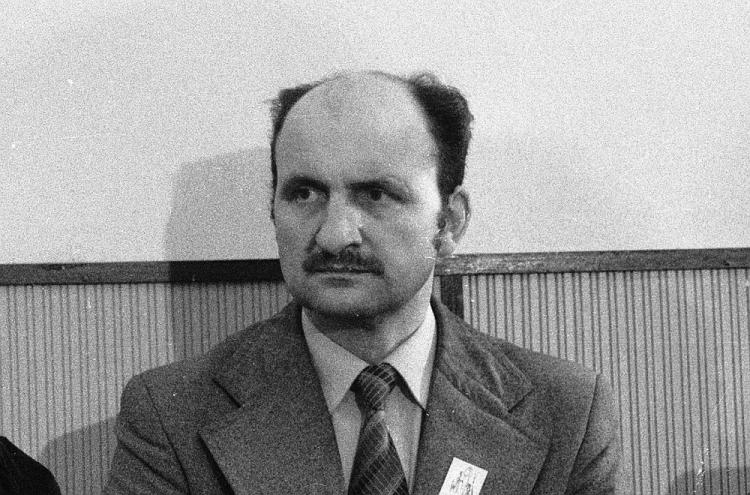 Zdzisław Ostatek - współzałożyciel Komitetu Samoobrony Chłopskiej Ziemi Grójeckiej. 1981 r. Fot. PAP/CAF/Z. Matuszewski 