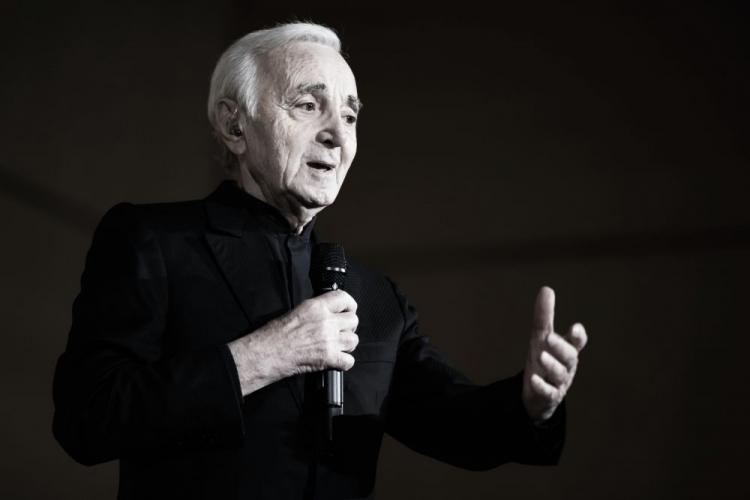 Charles Aznavour. Genewa 13 marca 2018 r. Fot. PAP/EPA