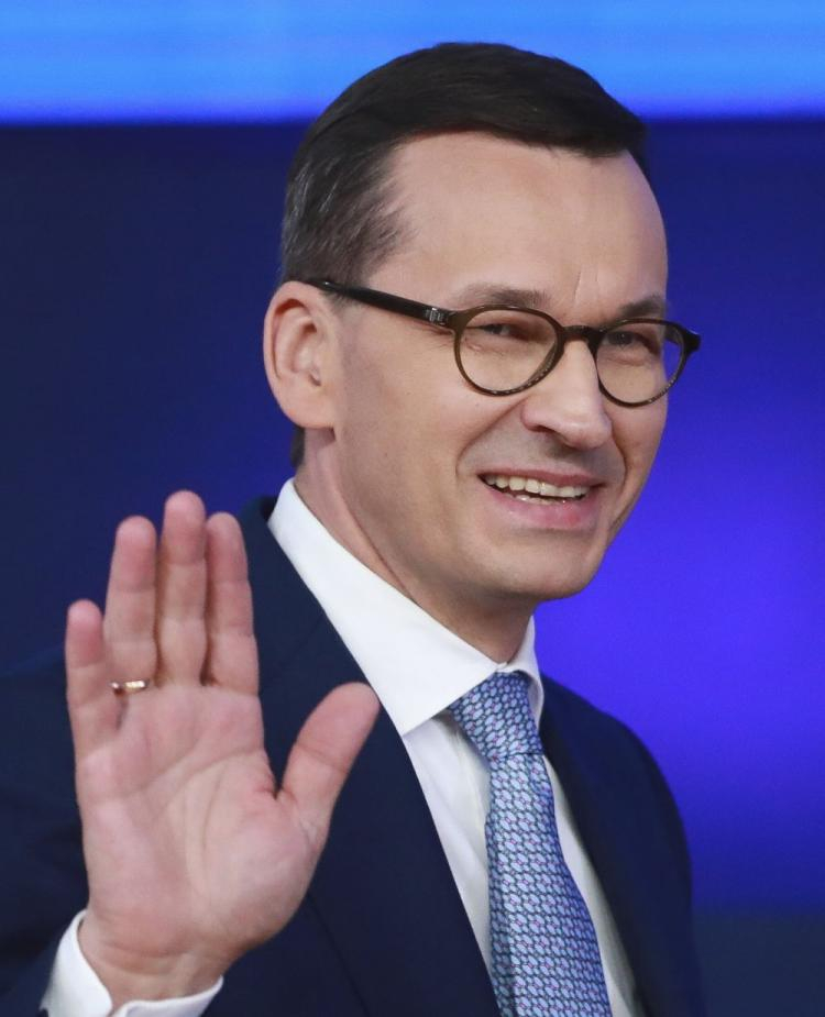Premier Mateusz Morawiecki. Fot. PAP/EPA/S. Lecocq