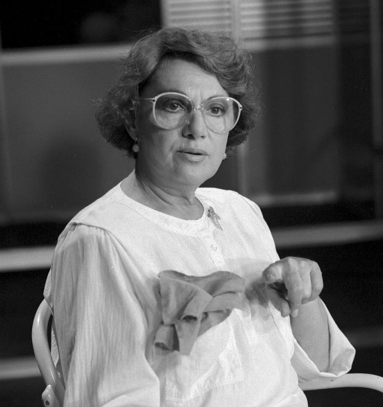 Irena Dziedzic. 1990 r. Fot. PAP/M. Wegner