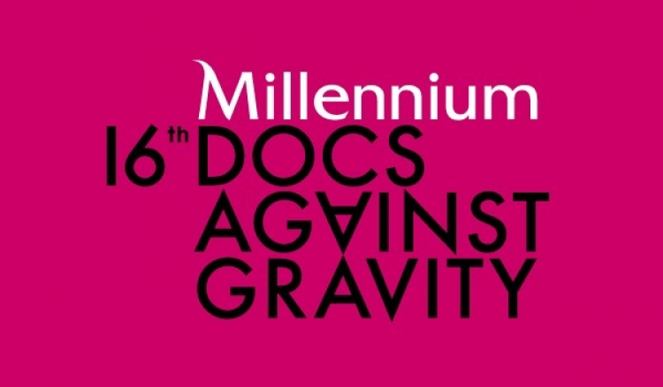 Logo 16. festiwalu filmów dokumentalnych Millennium Docs Against Gravity. Żródło: Mdag.pl 