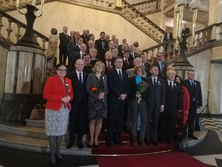 Uroczystość wręczenia Krzyży Wolności i Solidarności. Katowice, 22 marca 2019 r. Źródło: IPN