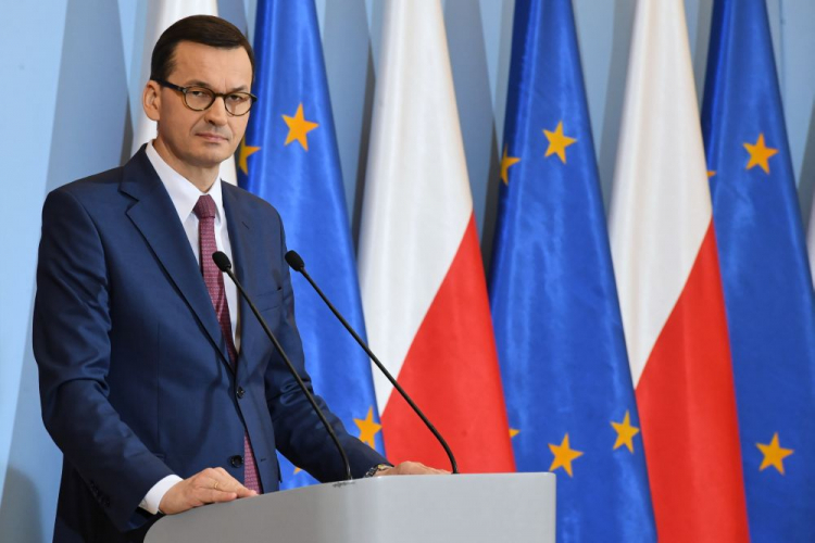 Premier Mateusz Morawiecki podczas konferencji prasowej po posiedzeniu rządu. PAP/R. Pietruszka 