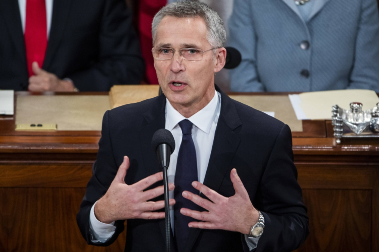 Jens Stoltenberg. Fot. PAP/EPA/J. L. Scalzo