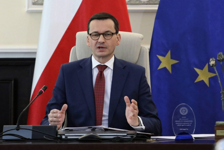 Warszawa, 24.04.2019. Premier Mateusz Morawiecki przed posiedzeniem rządu w KPRM w Warszawie. Fot. PAP/T. Gzell