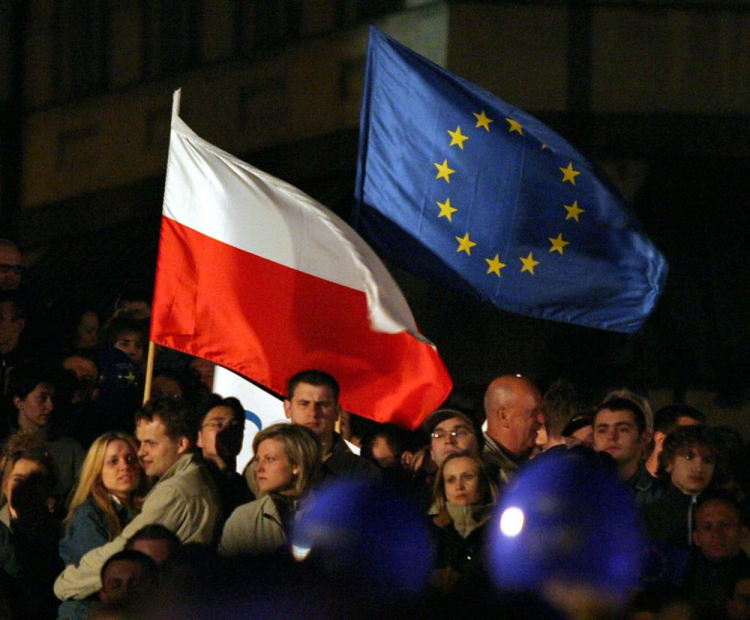 Koncert w Warszawie z okazji przystąpienia Polski do UE. Fot/PAP