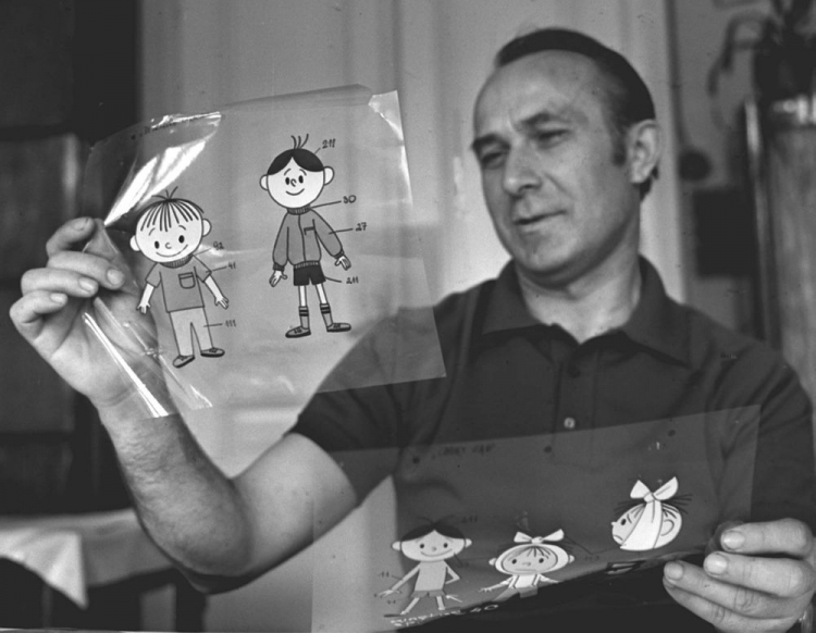 Władysław Nehrebecki, reżyser i twórca filmów animowanych, inicjator serialu animowanego „Bolek i Lolek”. Fot. PAP/CAF/S. Jakubowski 