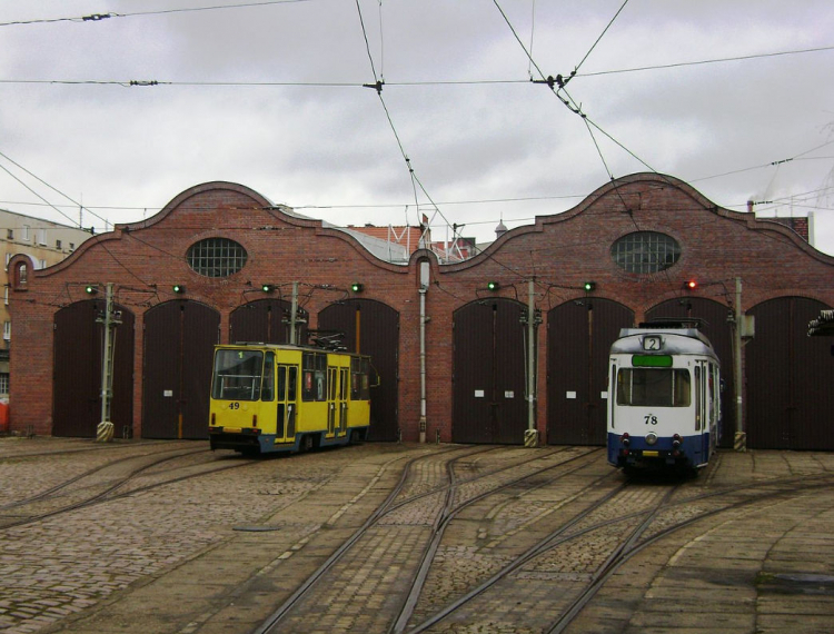 Zajezdnia tramwajowa w Grudziądzu. Źródło: Wikimedia Commons