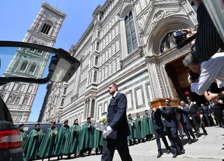 Florencja, 18 06 2019. Uroczystości pogrzebowe Franca Zeffirellego. Fot. PAP/EPA/E. Ferrari