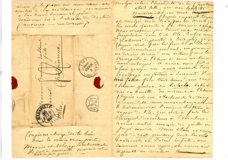 Autograf listu George Sand do François Rollinata z 26 lutego 1839 r. Źródło: Muzeum Fryderyka Chopina