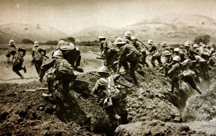 Działania wojenne podczas I wojny światowej. 1915 r. Fot. PAP/DPA
