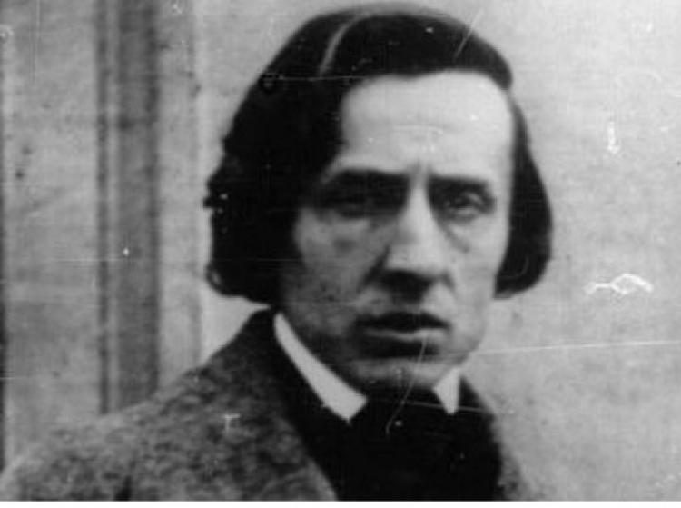 Fotografia Fryderyka Chopina z 1848 r. Fot. PAP/Reprodukcja