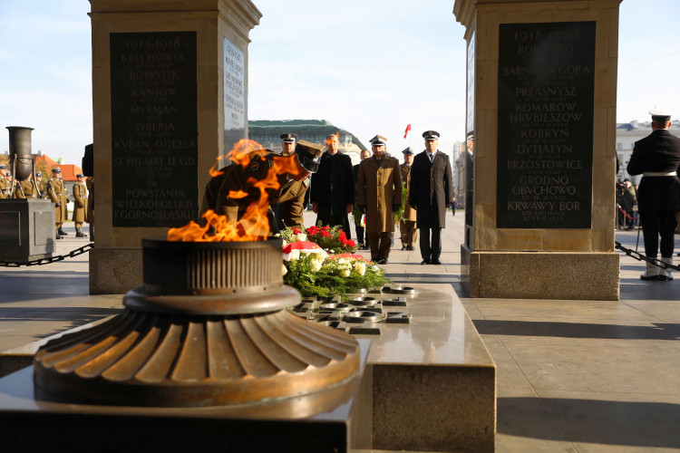 Warszawa, 31.10.2019. Uroczystości w 94. rocznicę ustanowienia Grobu Nieznanego Żołnierza w Warszawie. Fot. PAP/R. Guz