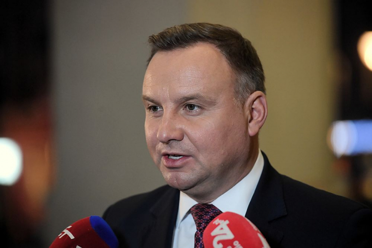 Prezydent RP Andrzej Duda podczas briefingu prasowego. 04.10.2019. Fot. PAP/R. Pietruszka