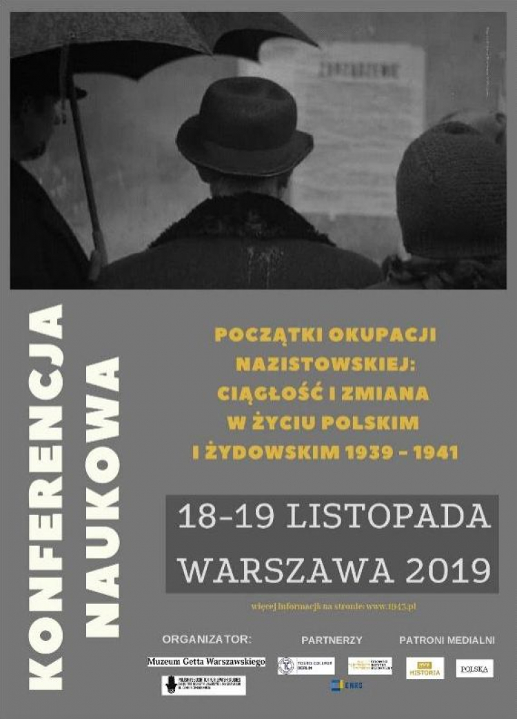 Konferencja „Początki okupacji nazistowskiej. Ciągłość i zmiana w życiu polskim i żydowskim 1939–1941”