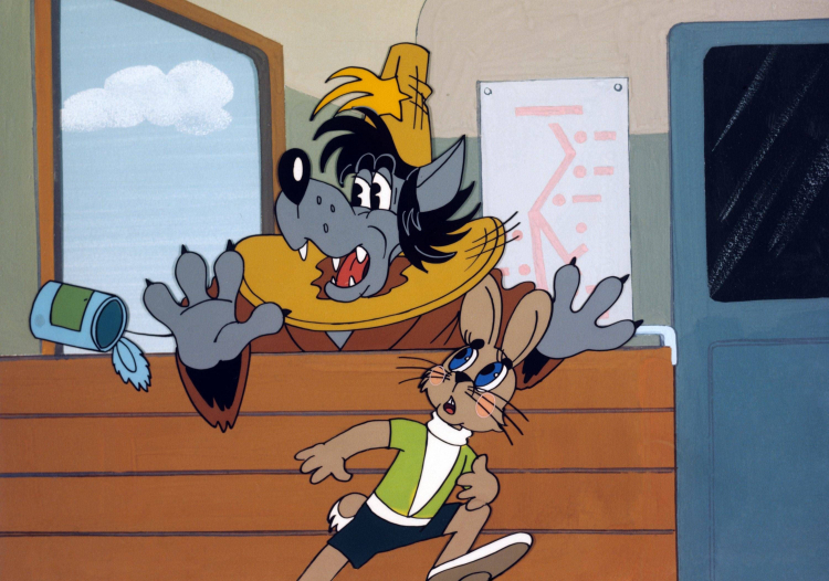 Kadr z kreskówki "Wilk i zając". Fot. PAP/EPA