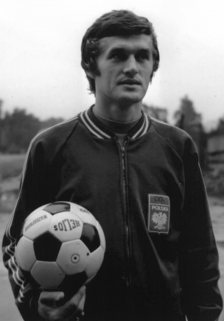 Piłkarz Górnika Zabrze Włodzimierz Lubański, 1972 r. Fot. PAP/CAF-archiwum