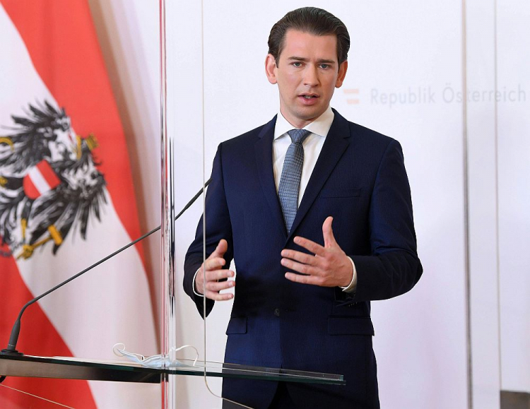 Kanclerz Austrii Sebastian Kurz. Fot. PAP/EPA