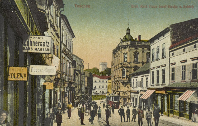 Cieszyn – pocztówka z 1918 r. Źródło: CBN Polona